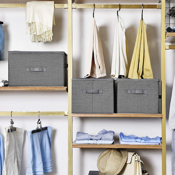 Foldable Storage Boxes with Lids & Handles - Karrari