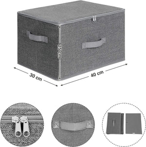 Foldable Storage Boxes with Lids & Handles - Karrari