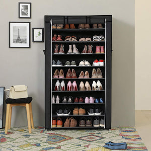 10-Tier Shoes Rack with Dustproof Cover - Karrari