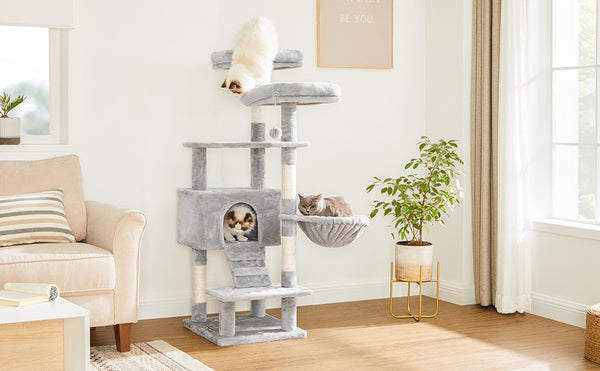 Light Grey Cat Tree Tower Activity Centre - Karrari