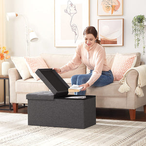 Foldable Storage Bench – Linen Style - Karrari