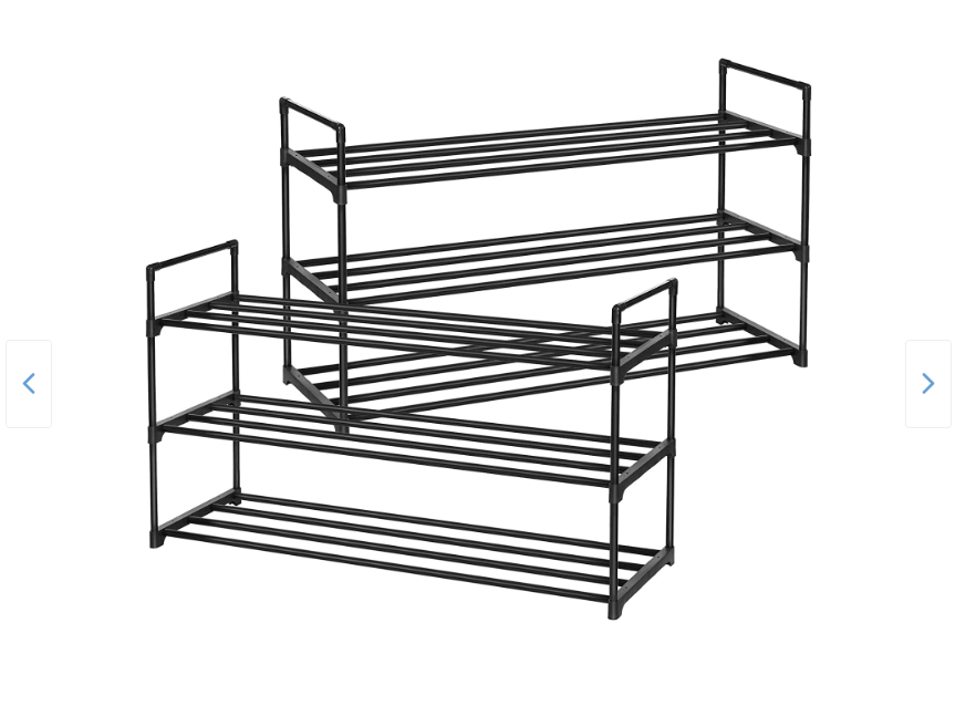 Shoe Rack, 3 Tier Shoe Rack, Metal Shoe Storage, Fits 2430 Pairs