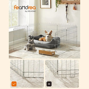 Foldable 8-Panel Pet Playpen Circle for Small Dogs - Karrari
