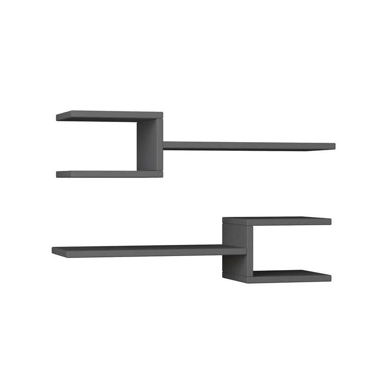 Geometric Floating Wall Shelves - Set of 2