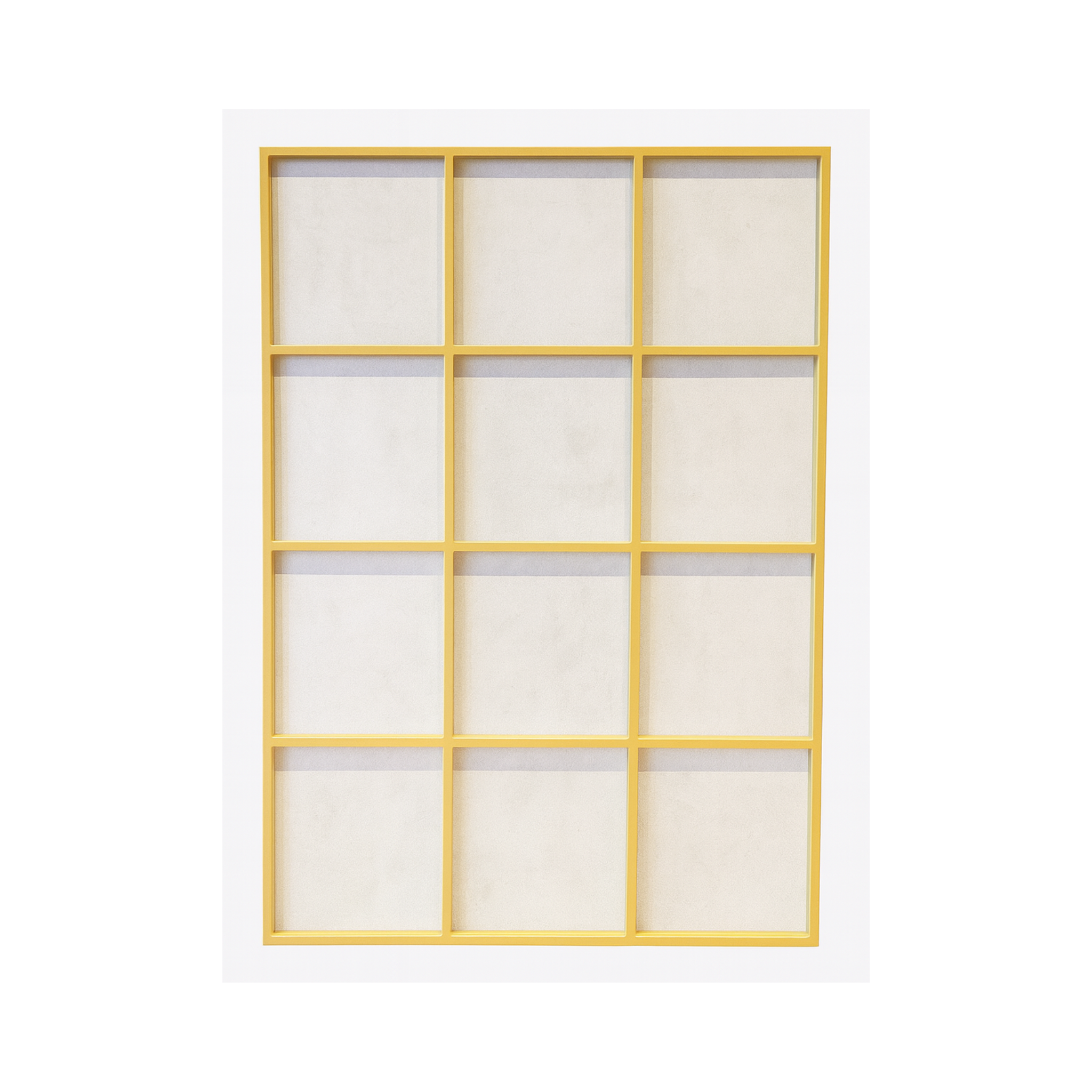 Gold Metal Frame Grid Mirror (90x60cm)