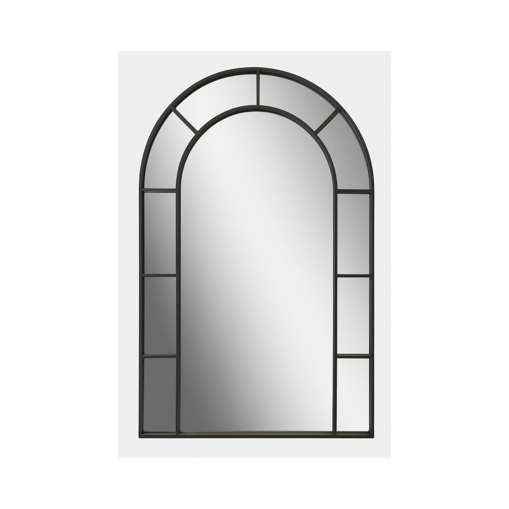 Arched Mirror - Black Metal Frame (120x80cm)