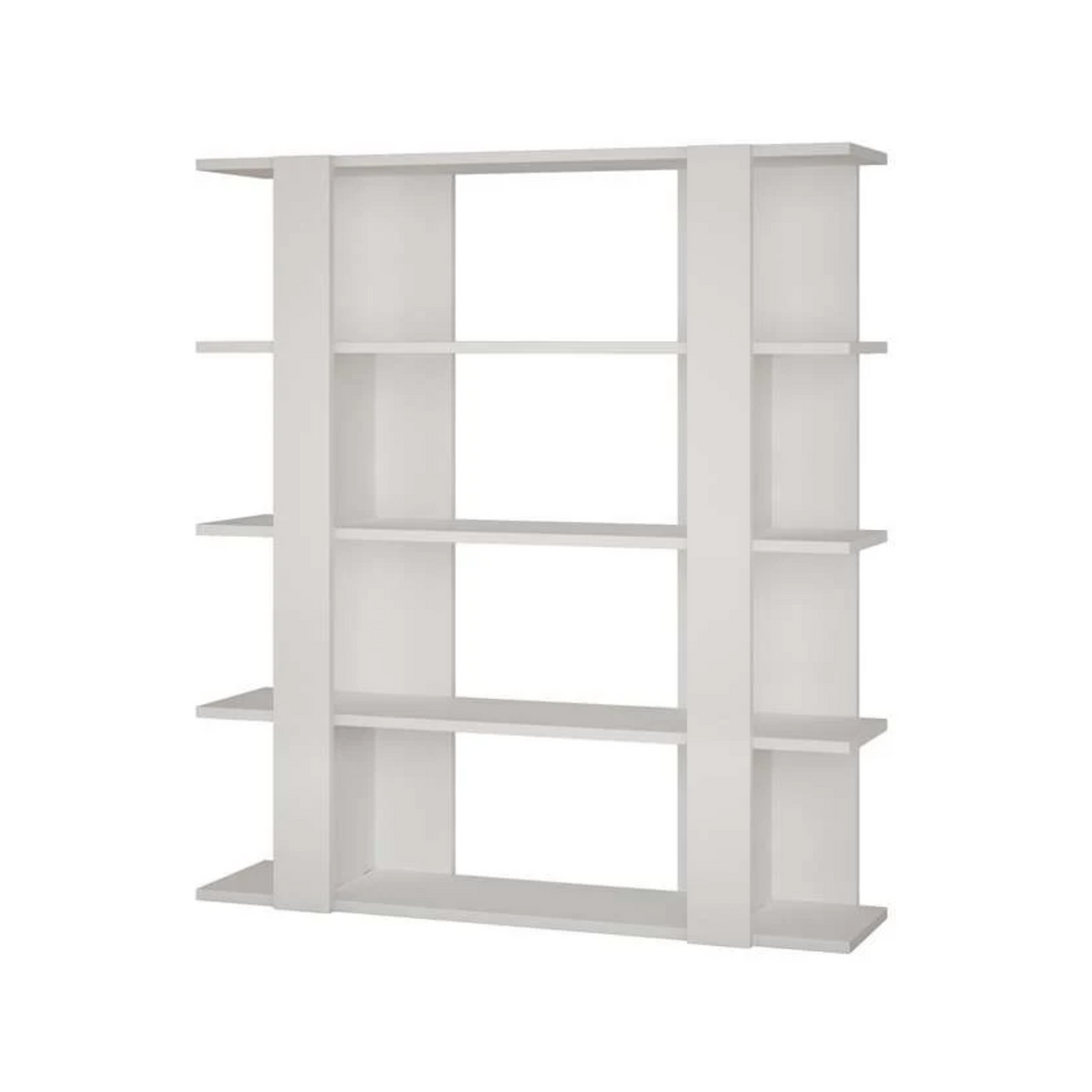 Contemporary Open Bookcase - Matte White