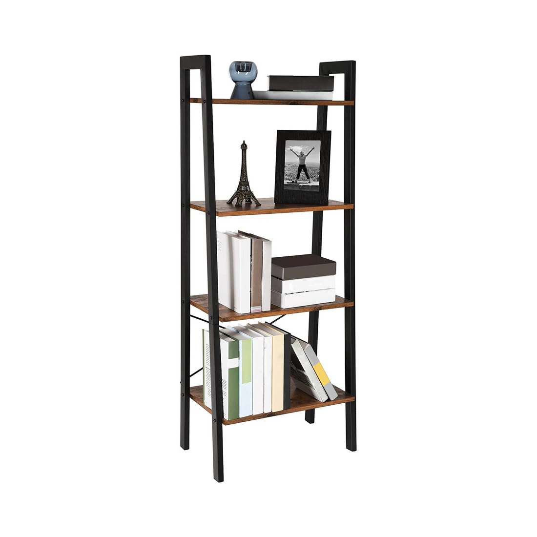 4-Tier Industrial Ladder Shelf