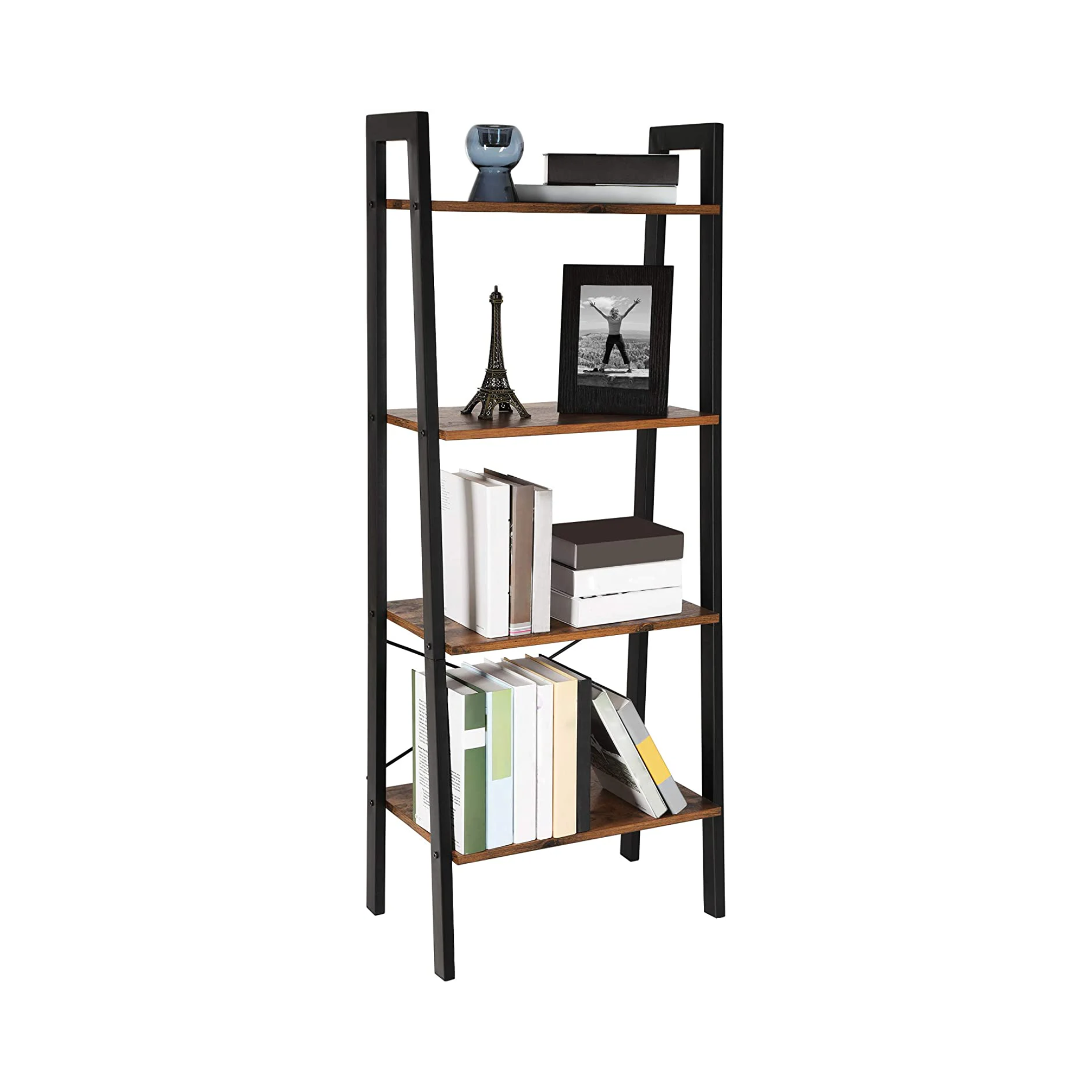 4-Tier Industrial Ladder Shelf