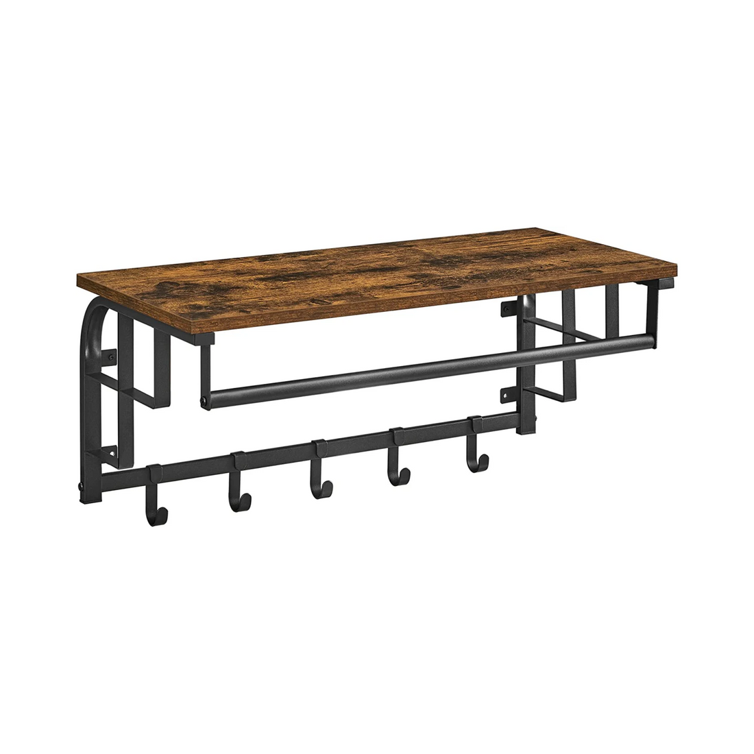 Wall-Mounted Coat Rack with Hooks