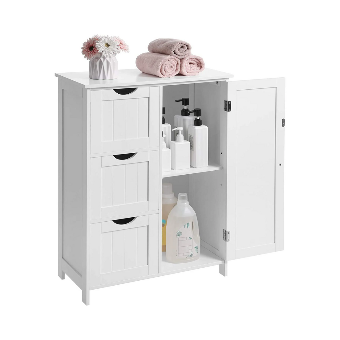 Floor Storage Cabinet with Adjustable Shelf