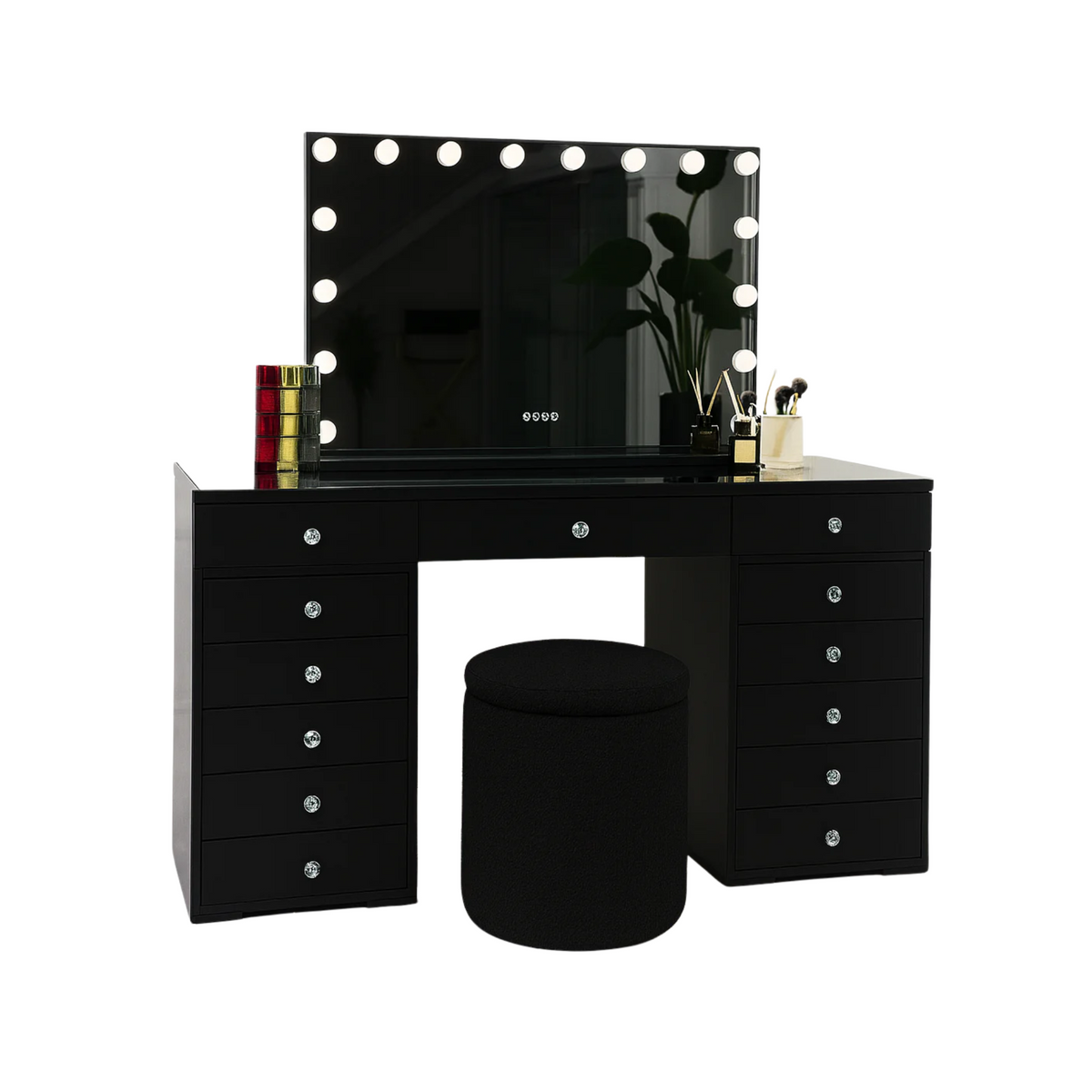 Luxury Black Vanity Table – Mirror Sold Separately