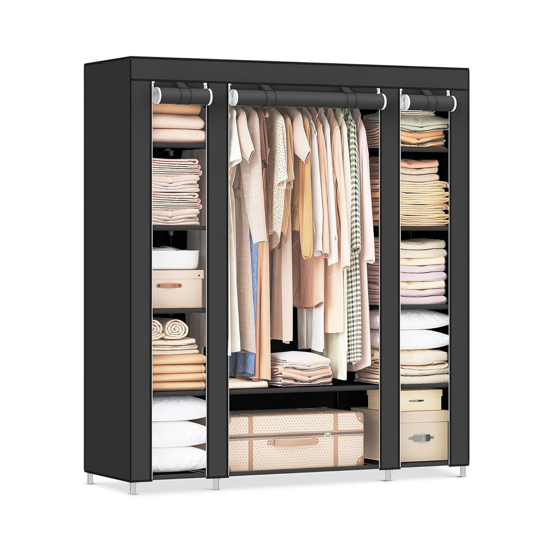 Fabric Wardrobe Closet - Cover & Metal Frame