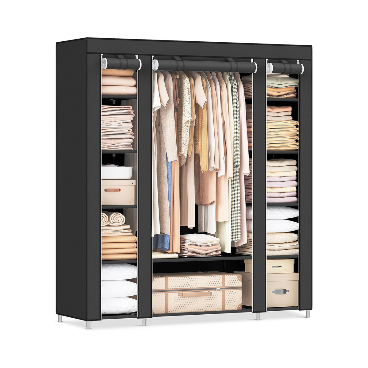 Fabric Wardrobe Closet - Cover & Metal Frame