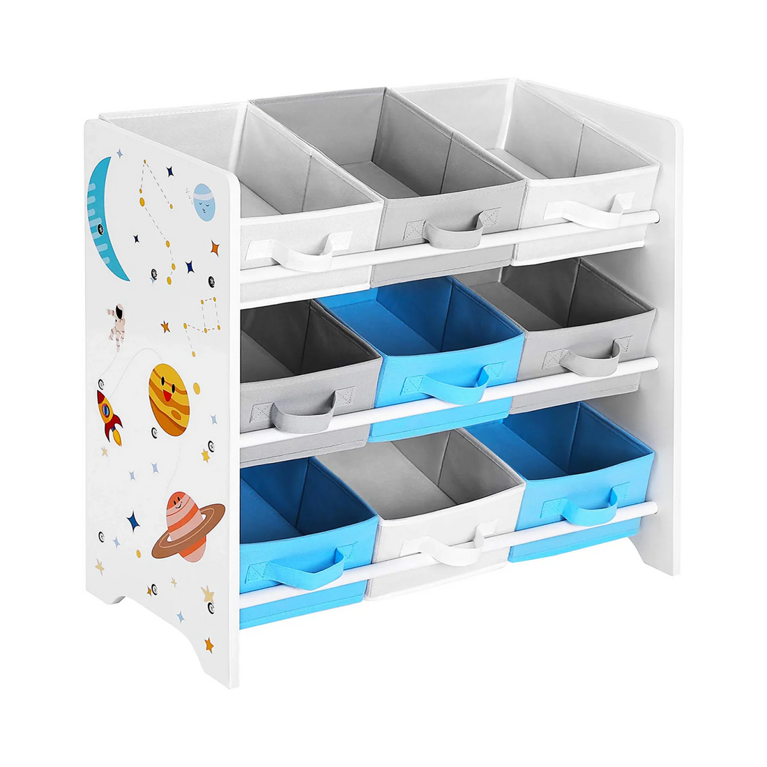 Kids Storage Shelf with 9 Fabric Boxes