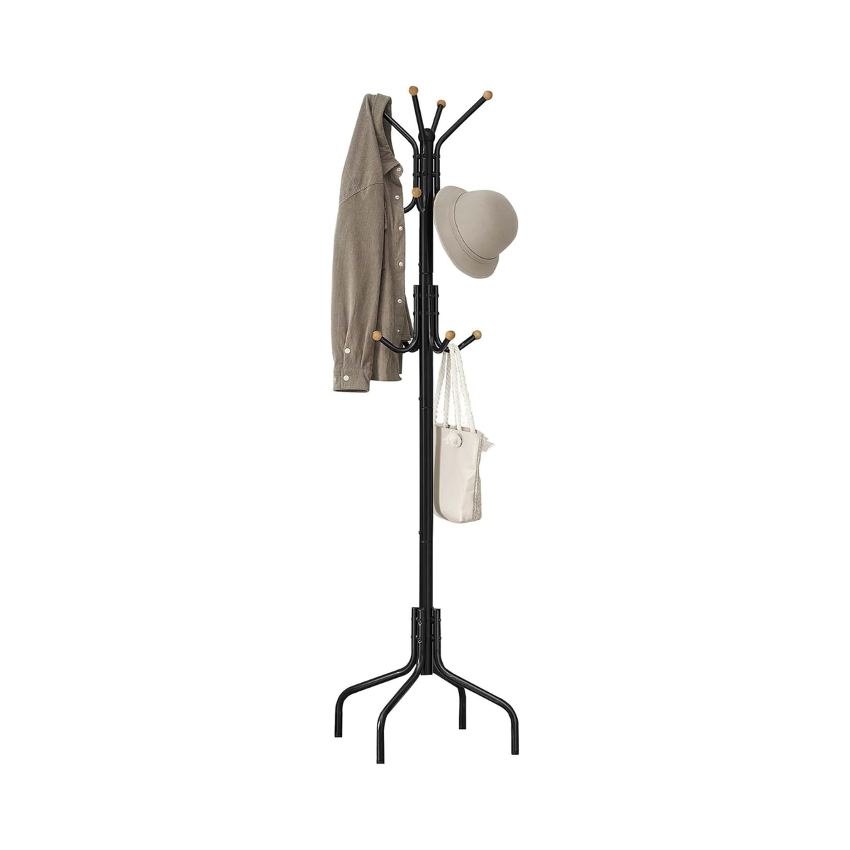 Metal Coat Rack Stand with 12 Hooks