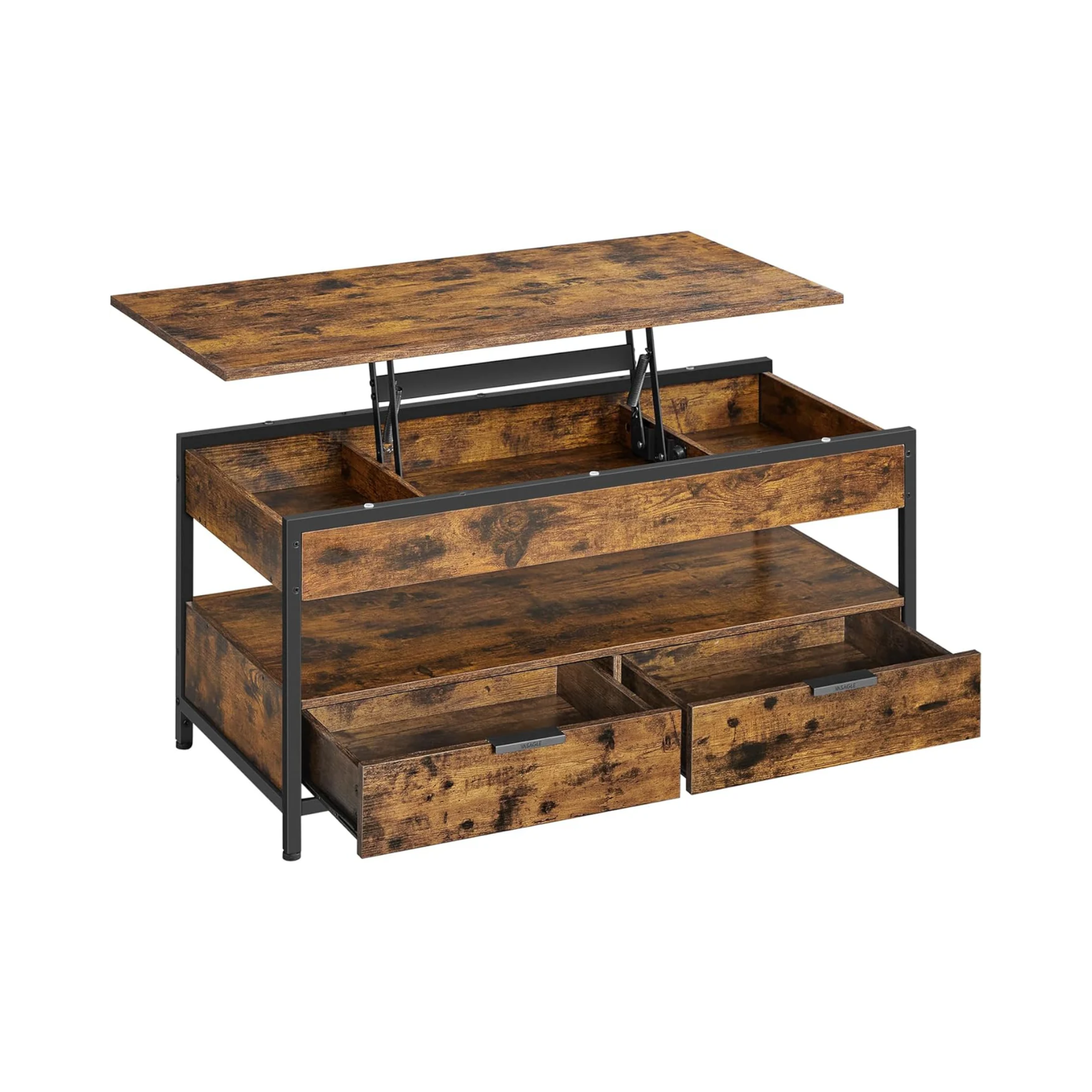Lift-Top Coffee Table with Drawers