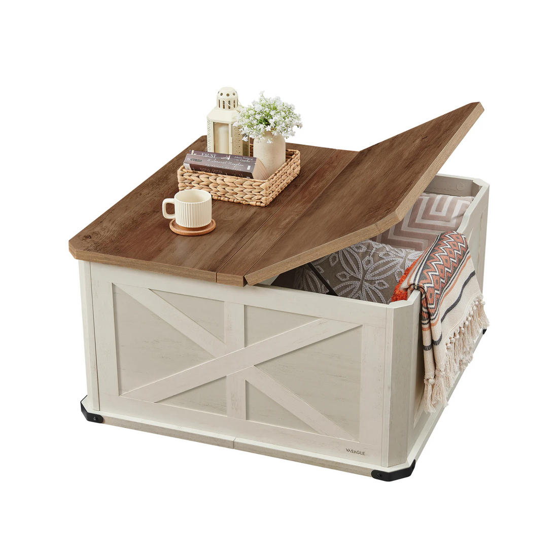 Square Coffee Table with Lids