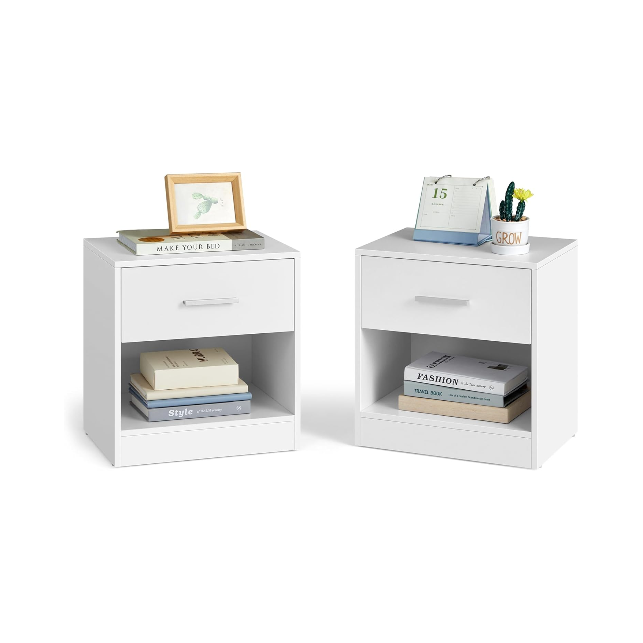 2-Piece Bedside Table Set