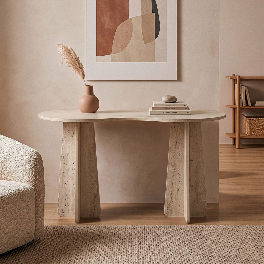 Travertine Computer Desk