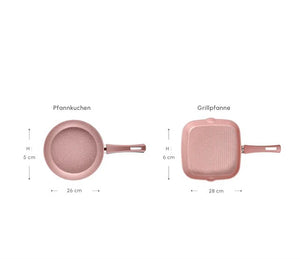 Karaca Biogranit Rose Gold with Induction Pan Set – 2 Piece - Karrari