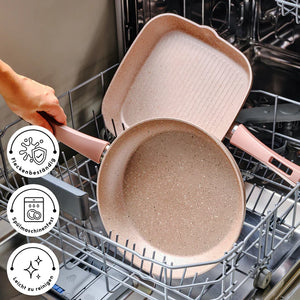 Karaca Biogranit Rose Gold with Induction Pan Set – 2 Piece - Karrari