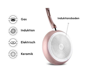 Karaca Biogranit Rose Gold with Induction Pan Set – 2 Piece - Karrari