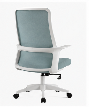 Ergonomic Office Chair – Light Blue Mesh Chair with White Base - Karrari