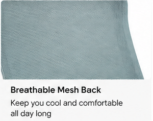 Ergonomic Office Chair – Light Blue Mesh Chair with White Base - Karrari