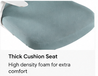 Ergonomic Office Chair – Light Blue Mesh Chair with White Base - Karrari