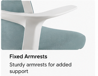 Ergonomic Office Chair – Light Blue Mesh Chair with White Base - Karrari