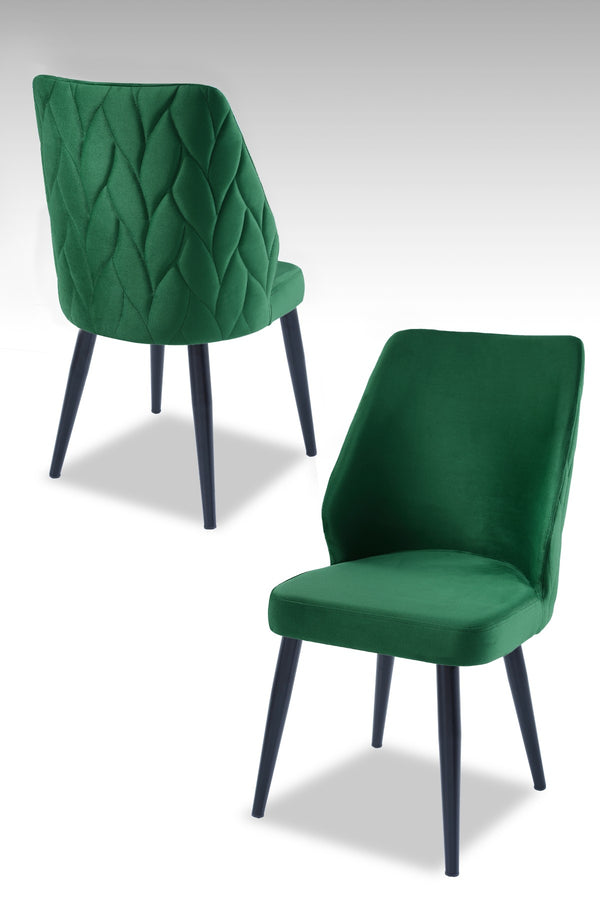 Upholstered Green Chair (set of 2) - Karrari