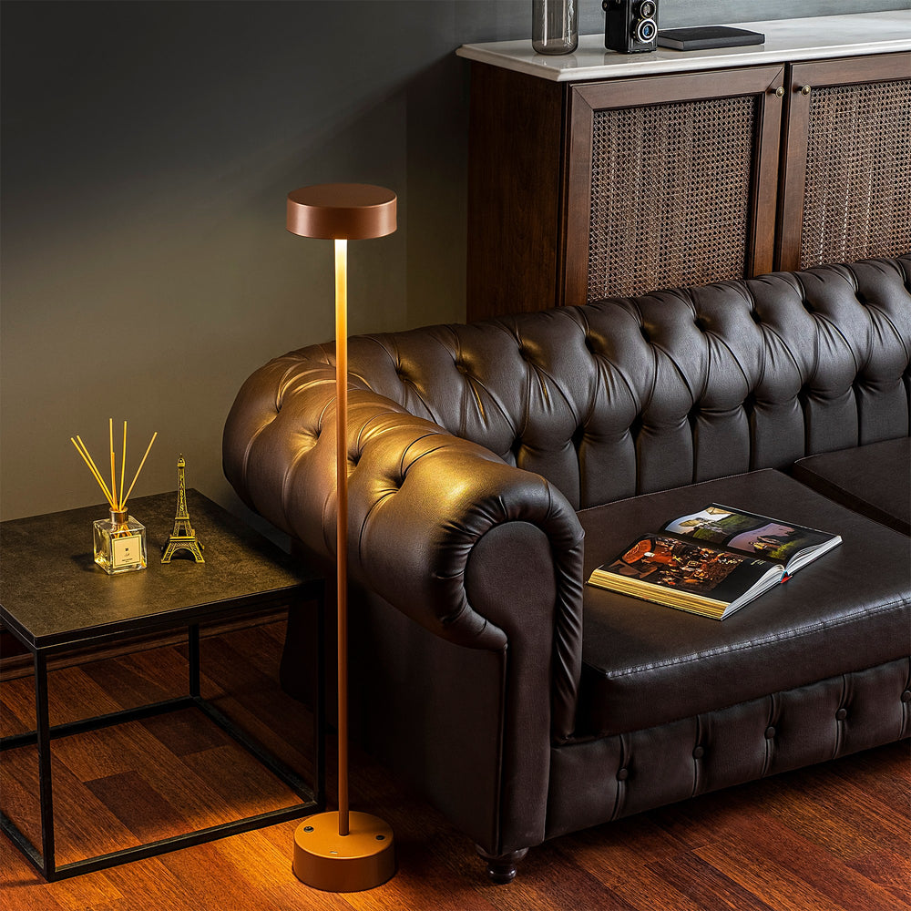 Copper LED Floor Lamp with Metal Body - Rechargeable - Karrari