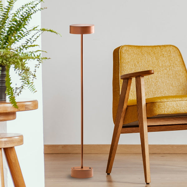 Copper LED Floor Lamp with Metal Body - Rechargeable - Karrari