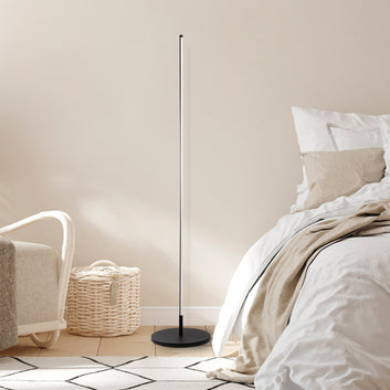 Minimalist LED Corner Floor Lamp – Ambient Mood Lighting