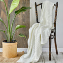 Karaca Home Cable Knit Throw – Bone Color, Oeko-Tex Certified - Karrari