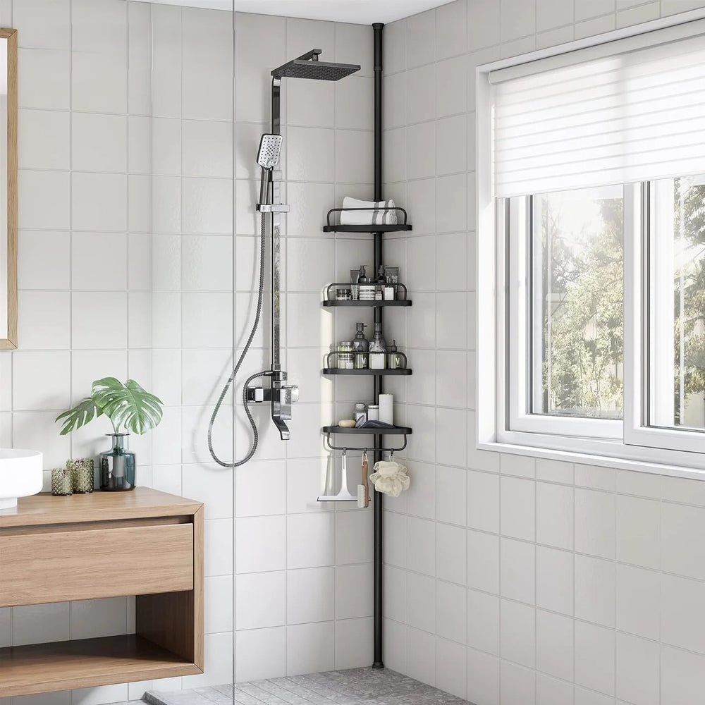 Adjustable 4-Tier Shower Corner Shelf - Karrari