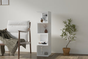 Geometric Accent Bookshelf | Modern Minimalist Pedestal - Karrari