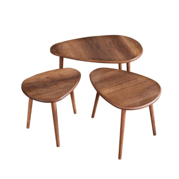 Trio Organic Nesting Coffee Tables | Walnut Finish & Pinotex Legs - Karrari