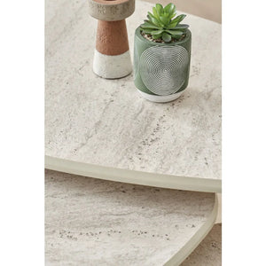 Modern Travertine Nesting Tables Set – 3 Pieces - Karrari