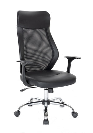 Executive Office Chair – Ergonomic Swivel Desk Chair with Chrome Base - Karrari