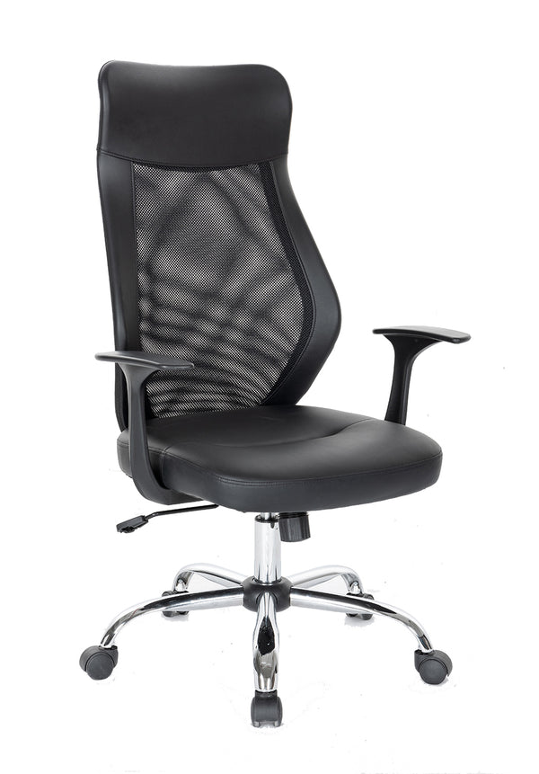 Executive Office Chair – Ergonomic Swivel Desk Chair with Chrome Base - Karrari