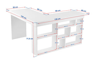 Modern Scandinavian Desk with Open Storage - Karrari