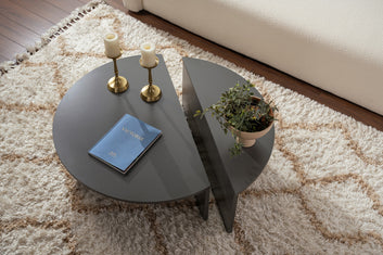 Modern Geometric Coffee Table – Minimalist, Anthracite Grey