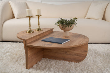 Modern Geometric Coffee Table – Minimalist, Atlantic Pine