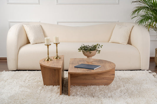 Modern Geometric Coffee Table – Minimalist, Atlantic Pine