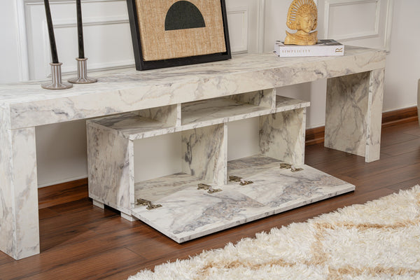 Marble-Finish TV Unit - Karrari
