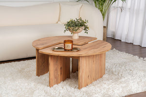S-Curve Coffee Tables – Natural Oak - Karrari