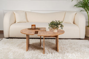 S-Curve Coffee Tables – Natural Oak - Karrari