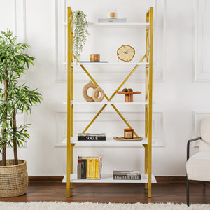 Modern Glam 5-Tier Bookshelf - Karrari